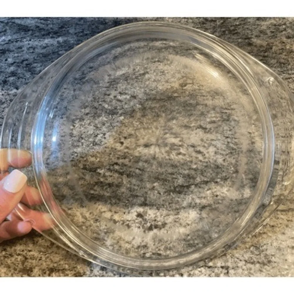 Vintage Pyrex Round Glass‎ Replacement Lid 683-C4 Clear Casserole Cover Handle
